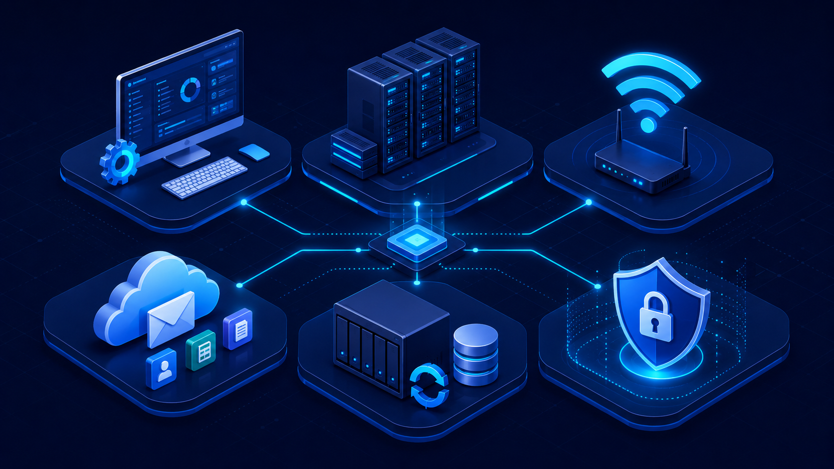 Pregled IT usluga: administracija, serveri, cloud, backup i bezbednost